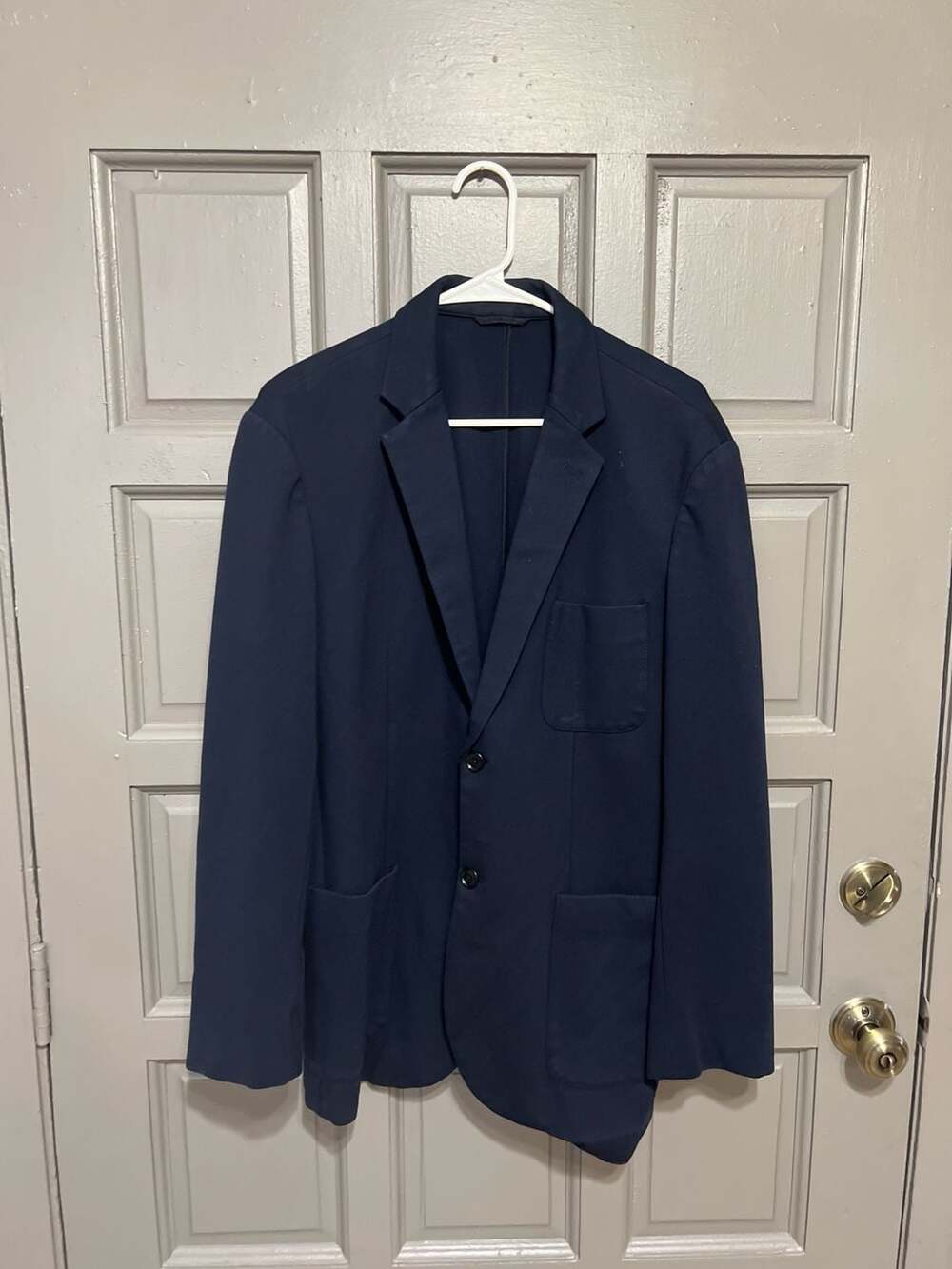Armani Exchange Navy Blue Jersey Knit Blazer Sport Coat Size XL